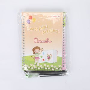 Y622 4pcs Cahier de calligraphie réutilisable en spirale pour l'apprentissage de l'écriture manuscrite en portugais pour enfants d'âge préscolaire – Cahier magique d'écriture - Product Image 6