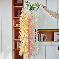 NINI 3 Bouquets de fleurs artificielles en soie de glycine pour décoration florale, décoration de mariage, décoration de plafond