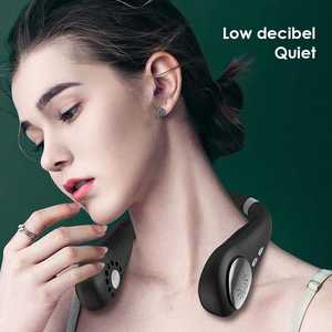 مروحة تعليق بفتحة رقبة توربين محمولة USB بدون شفرات بطارية طويلة صامتة قابلة لإعادة الشحن خمس سرعات رياح للاستخدام الرياضي الخارجي - Product Image 4