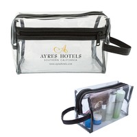 Trousse de Toilette/Maquillage Transparente Étanche Portable Unisexe, Mini Pochette de Voyage en PVC Personnalisable avec Fermeture Éclair