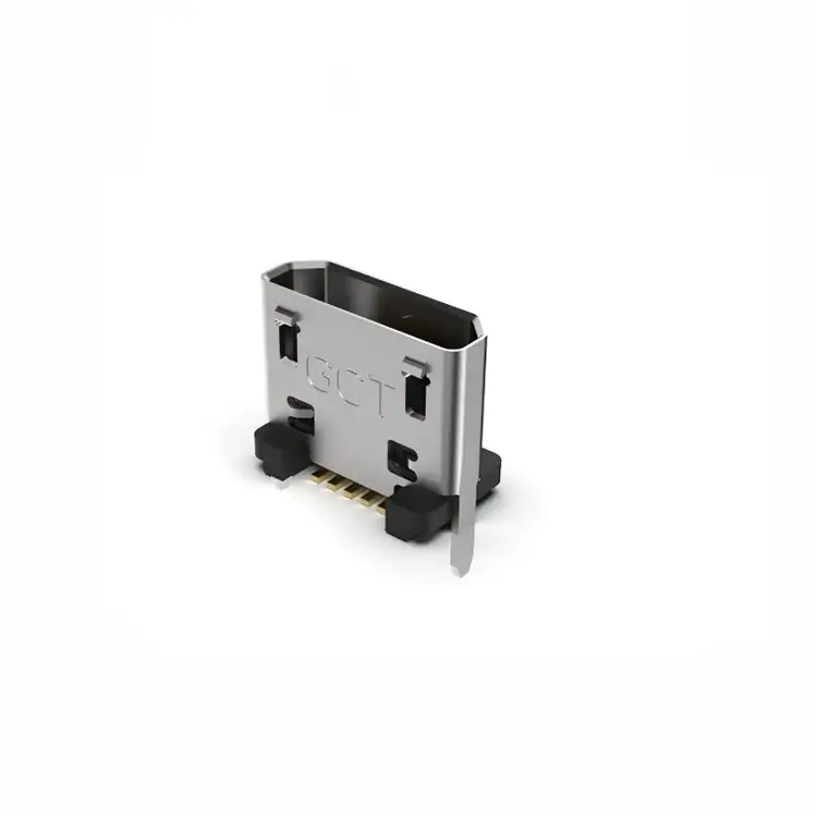 Low Profile USB3140-30-0170-0-C 203615-0003 Micro USB Type B Connectors Vertical Mounting Angle