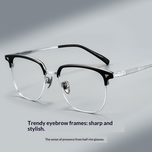 Baisifen Montura de Titanio Ultraligera de Aro Completo para Negocios 99138P Patillas Súper Elásticas Gran Formato Retro Unisex Miopía - Product Image 2