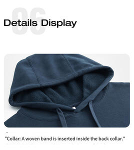 Sweat-shirt à capuche en coton pour homme et femme, automne-hiver, doux, en polaire, chaud, respirant, anti-humidité, tricoté, décontracté - Product Image 3