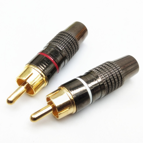RCA Plug Audio Video Solder Cable Connector Gold Plated