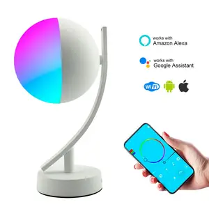Đèn Bàn LED Tuya Smart RGBCW Thịnh Hành Mới Đèn Ngủ Để Bàn Phòng Ngủ WiFi 7W Hoạt Động Với PST-CR02 Alexa Google Home