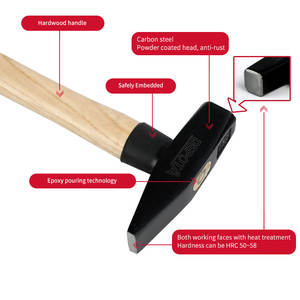OEM palu masinis baja karbon profesional dengan pegangan lembut gagang kayu - Product Image 2