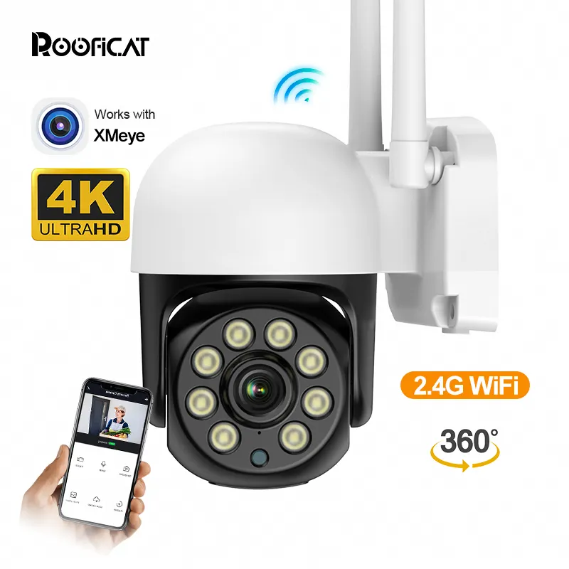 Superventas 5MP 4K HD Wifi Ptz Cámara al aire libre interior inalámbrico Ptz Baby Monitoring Pet Cctv Cámara para la seguridad del hogar