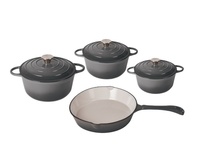 Olla de Hierro Fundido para Cocina, Olla Profunda de Hierro Esmaltado Antiadherente, Cacerola
