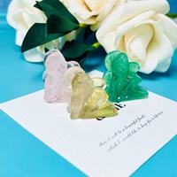 Statues miniatures d'elfes et de fées en pierres précieuses naturelles mélangées, sculptures de papillons en quartz rose pour la décoration et les cadeaux (vente en gros)