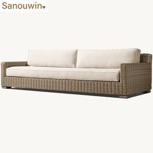 Conjunto <span class=keywords><strong>de</strong></span> Muebles <span class=keywords><strong>de</strong></span> Exterior <span class=keywords><strong>de</strong></span> Estilo Casual, con Estructura <span class=keywords><strong>de</strong></span> Aluminio Resistente, Sofá <span class=keywords><strong>de</strong></span> Ratán y <span class=keywords><strong>Mesa</strong></span> <span class=keywords><strong>de</strong></span> <span class=keywords><strong>Centro</strong></span> <span class=keywords><strong>de</strong></span> Madera <span class=keywords><strong>de</strong></span> Teca, Ideal para Villas y Hoteles - Product Image 4