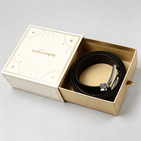 Boîte à tiroir personnalisée avec papier cartonné style coulissant pour emballage cadeau de cosmétiques, portefeuilles, ceintures, montres
