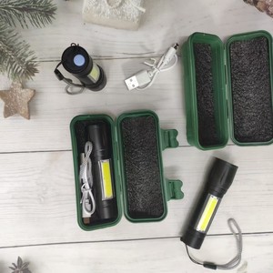 มินิ LED ไฟฉายพลังงานสูงแบบชาร์จไฟได้ USB แบบพกพาแสงกลางแจ้งสำหรับเดินป่าตั้งแคมป์ขี่กลางคืนตกปลา - Product Image 3