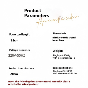 Marmite électrique intégrée 800W haute puissance, en verre trempé, pour usage domestique, restaurant, dortoir, extérieur, antiadhésive - Product Image 6