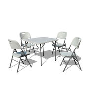 34 ''extérieur 86cm 4 sièges Table pliable carrée en plastique Table pliante carrée de camping