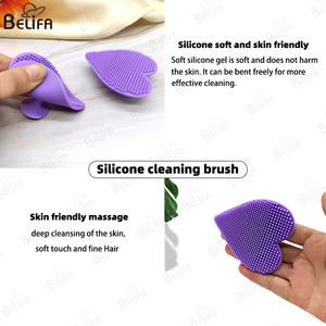 Pinceau à shampoing Spot Love en gros Maquillage doux Tampon propre Exfoliant pour le visage Pinceau nettoyant pour le visage en silicone pour les soins de la peau - Product Image 3