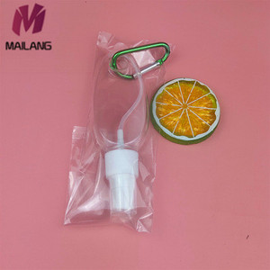 Potable Clear 50ml Empty PET Plastic Hand Sanitizer Bottle With Silicone <strong>Pocketbac</strong> Holder for Travel With Keychain - Product Image 6