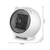 Nouveau Design Dessin Animé Mignon 250W Bureau À Domicile En Plastique Vent Chaud Électrique Handy Ptc Mini Ventilateur Portatif - Product Image 3