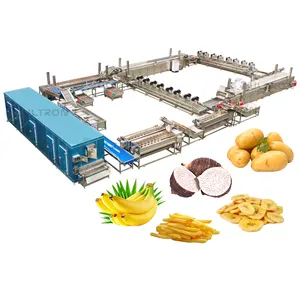 Ligne de Production de frites congelées, Machine, ligne de traitement automatique des frites de patate douce