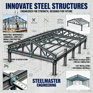 โครงสร้างเหล็กโครงแบบกำหนดเองสำหรับอาคารโครงสร้างเหล็กกล้าทางการเกษตรและเชิงพาณิชย์ - Product Image 4
