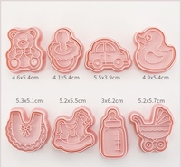Moules de presse en plastique en forme de dessin animé 3D personnalisés pour la cuisson des enfants, ensemble d'emporte-pièces pour la fabrication de biscuits et de gâteaux sur le thème des bébés