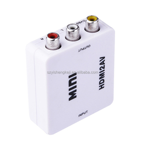 Venta caliente CVBS L/R Audio Video 1080P 60HZ Mini HDTV a AV RCA Coaxial <span class=keywords><strong>Converter</strong></span> NTSC PAL Modelo para PC Laptop <span class=keywords><strong>P4</strong></span> TV Proyector - Product Image 2