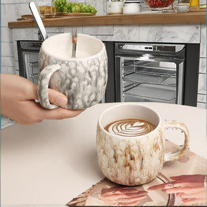 Tasse à eau en céramique au design minimaliste nordique, grande tasse à café et à jus en céramique colorée pour la rentrée scolaire - Product Image 2