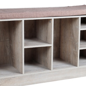 <span class=keywords><strong>Grey</strong></span> hiện đại lối vào bằng gỗ lối vào đồ nội thất Cube giày lưu trữ băng ghế dự bị với ghế đệm, giá giày với băng ghế dự bị - Product Image 5