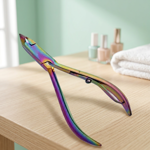 ASAP Outils de soin des ongles en acier inoxydable de haute qualité, logo personnalisé, couleur arc-en-ciel, coupe-cuticules, pince à ongles, pointe large de 3 cm - Product Image 5