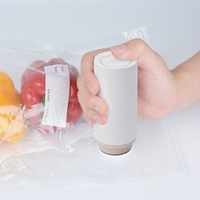 Scelleuse sous vide électrique rechargeable par USB Mini machine de conservation des aliments portable domestique Pompe à vide en plastique pour garder les aliments frais