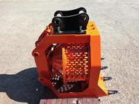 Broyeur rotatif monté sur excavatrice SLN 5-6 tonnes avec système hydraulique stable pour le traitement du sol et le criblage du gravier