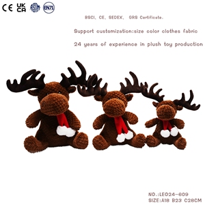 Biểu Tượng Tùy Chỉnh Giáng Sinh Hươu Sang Trọng Bán Buôn Động Vật Giáng Sinh Hươu Mềm Nhồi Bông Moose Sang Trọng Tuần Lộc Đồ Chơi - Product Image 3
