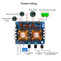 Carte d'amplificateur numérique 2.1 canaux CLE XH-A128 TDA7498E pour amplificateur de puissance audio HiFi 5.0 160W*2+220W DC12-32V Garantie 180 jours