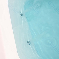 Baignoire de massage à remous en acrylique innovante Gurgle avec jets d'air, lumières LED et chauffage pour SPA