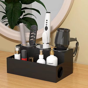 Vente en gros, sèche-cheveux en acrylique, boîte de rangement pour outils de coiffure, cosmétiques, fer à friser - Product Image 3