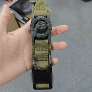 Gancho y lazo de nailon de poliéster personalizado, hebilla de anillo en D de Metal, etiqueta de aire antiescape, <span class=keywords><strong>Collar</strong></span> táctico para perro, mango de Control duradero, Bandera de EE. UU. - Product Image 6