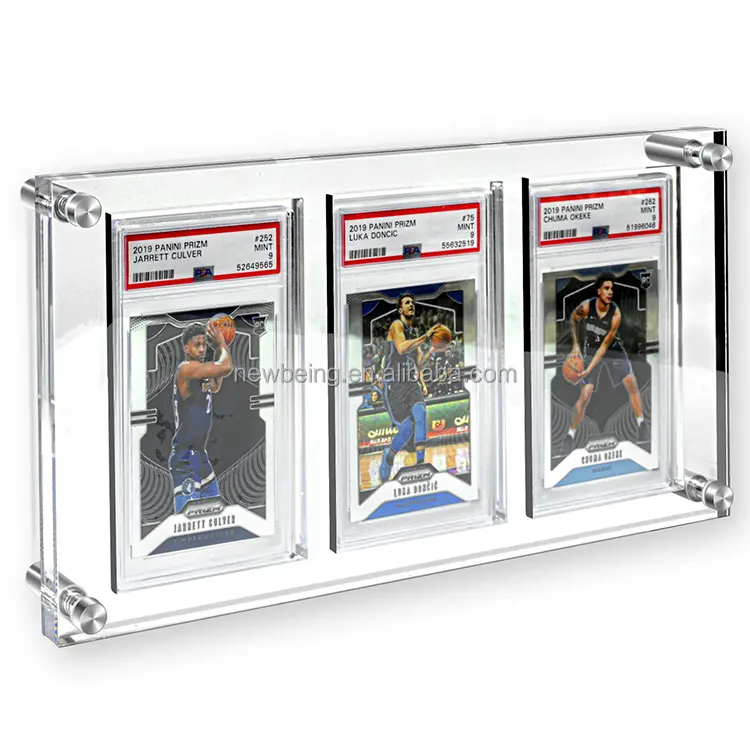 Clear Trading Card Frame Trading Card Display Acrylic Frame for Graded Sports Card Display