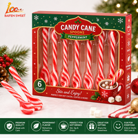 Fabricant sucré Offre Spéciale Cuillères à canne en bonbon de Noël Agitateurs à chocolat chaud et à café à la menthe poivrée
