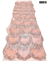 Dernière Nouveauté : Dentelle Chantilly Multicouche Faite Main en Argent Perlé, Bordure Festonnée, avec Paillettes – Dentelle Française de Haute Qualité pour Mariage ou Soirée