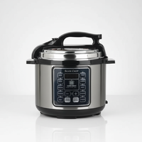 Mode classique alliage d'aluminium acier corps extérieur 6L argent noir 6L multifonctionnel autocuiseur électrique