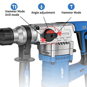 Marteau <span class=keywords><strong>perforateur</strong></span> électrique <span class=keywords><strong>SDS</strong></span> Plus HERZO 1500W, marteau de démolition rotatif pour usage industriel, perceuse à percussion électrique 220V - Product Image 3