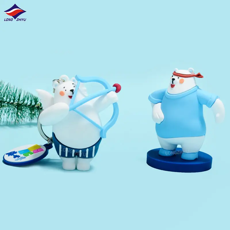 Longzhiyu 15 년 공장 3D PVC 액션 피규어 사용자 정의 로고 실리콘 공예 장난감 그림 프로모션 선물