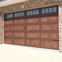 Porte de garage en bois de cèdre massif Long Tai, résistante aux intempéries, réduction du bruit, anti-UV, porte élévatrice électrique pour villa