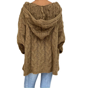 Nouveau pull décontracté à manches longues pour femmes, couleur unie, taille <span class=keywords><strong>plus</strong></span>, vêtements pour femmes, sweat à capuche - Product Image 6