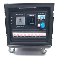 Boîte de distribution portable 24 voies CEE pour spectacles sur scène, IP44, 220V, 16A, avec voyant lumineux, triphasée, 5 fils