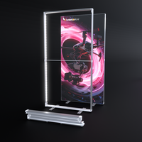 Support de caisson lumineux portable pliable en aluminium avec éclairage LED ignifuge pour stands de salon professionnel et publicité