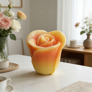 Molde de Silicona de Rosa en Plena Floración, Tamaño Grande, Realista, para Velas, Postres, Resina, Decoración del Hogar y Manualidades - Product Image 1