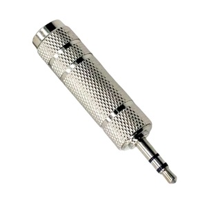 Adaptador de audio estéreo de 3,5 mm a 6,35 mm, conector metálico para guitarras, pianos, instrumentos musicales YY-1081, chapado en níquel - Product Image 2