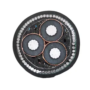 120mm x 3 core xlpe 11kv de aluminio blindado cable de cobre