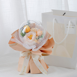 Bouquet de <span class=keywords><strong>fleurs</strong></span> savon en forme de boule, 81 pièces, <span class=keywords><strong>fleurs</strong></span> séchées, pour un cadeau d'anniversaire pour petite amie, pour la saint-valentin, pour la fête <span class=keywords><strong>des</strong></span> mères - Product Image 2