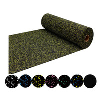 3 ~ 12Mm Dicke Schwarz Hoch temperatur Dick Wasserdicht Fitness Cross Training Gummi Boden rolle Fitness studio Gummi boden matte Rolle